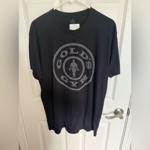 Gold’s Gym Logo Black And Grey Classic T-Shirt. Men’s Size Large. NWT